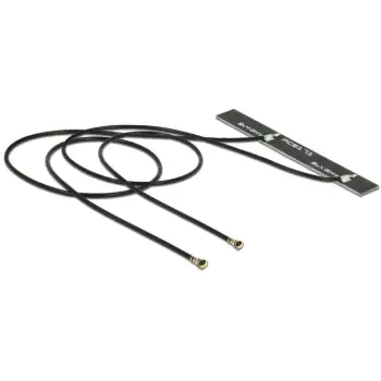 Kabllo për Rrjet DELOCK WLAN Dual Antenna / 2× MHF IV / HSC MXHP32 Compatible / 5 dBi / 250mm / PCB Internal