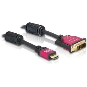 Kabllo DELOCK / HDMI-A Plug→ DVI 18+1 Plug / 3m – Zezë - 1