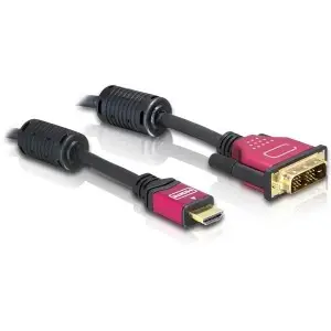 Kabllo DELOCK / HDMI-A Plug→ DVI 18+1 Plug / 3m – Zezë