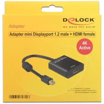 Adapter Mini DisplayPort 1.2 to HDMI / Aktiv / 4K / M-F – Zezë
