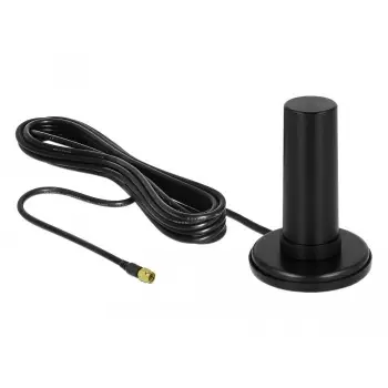 WiFi USB DELOCK 5G LTE Antenna SMA Plug / 0–3 dBi / Omnidirectional / RF195 Kabllo 3m / Outdoor – Zezë