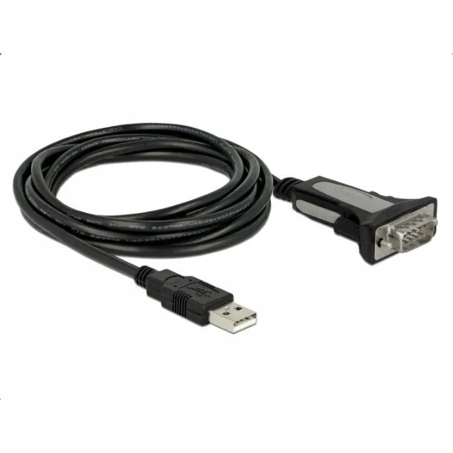 Kabëll USB në serial DeLOCK 65962, 3m, Type-A në DB-9, zi - 1