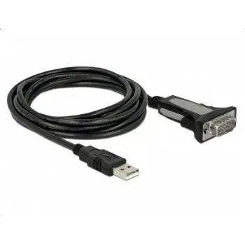 Kabëll USB në serial DeLOCK 65962, 3m, Type-A në DB-9, zi