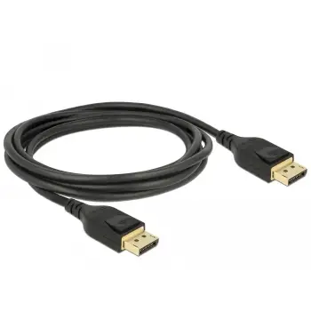 DisplayPort kabllo DeLOCK 85660, 2m, 8K, 32.4 Gbit/s, i zi