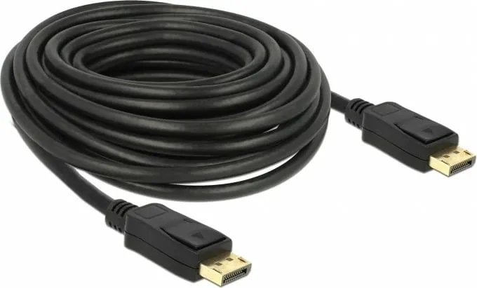 DisplayPort kabllo DeLOCK 84862, 10m, 4K, mashkull-mashkull, e zezë - 2