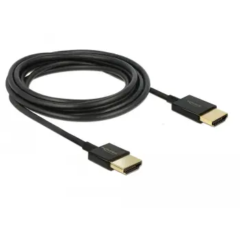 HDMI kabllo DeLOCK 85117, 0.25m, 4K, 3D, e zezë