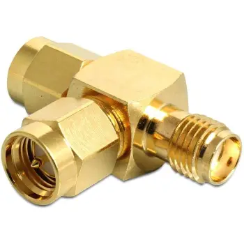 Aksesorë për Rrjet DELOCK HF SMA Plug to SMA Socket to SMA Socket T‑Piece