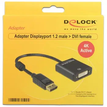 Kabllo DVI DeLOCK DisplayPort 1.2 > DVI 24+5 (ST-BU) Adapter 4K Zi