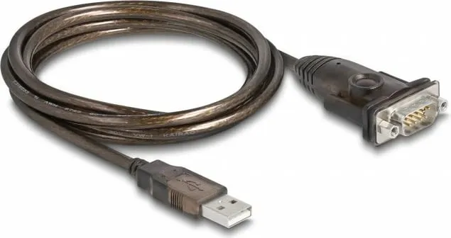 Adapter USB 2.0 DeLOCK, Type-A në RS-232 DB-9, 1.5m, zi - 2