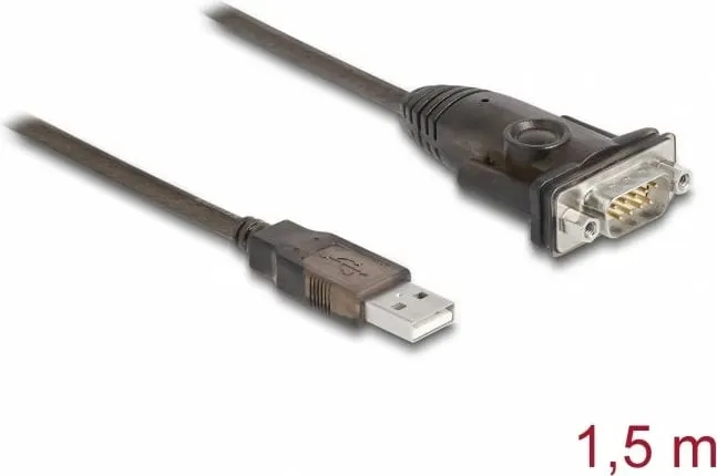 Adapter USB 2.0 DeLOCK, Type-A në RS-232 DB-9, 1.5m, zi - 3