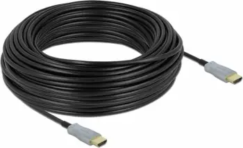 Kabllo HDMI optik DeLOCK 30m, 4K, 18 Gbit/s, e zezë