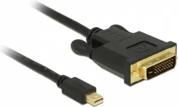 Kabllo DeLOCK 83990, Mini DisplayPort në DVI-D, 3m, e zezë