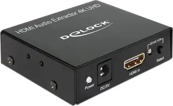 AV receiver DeLOCK 62692, 4K 3840x2160, HDCP, metal, e zezë