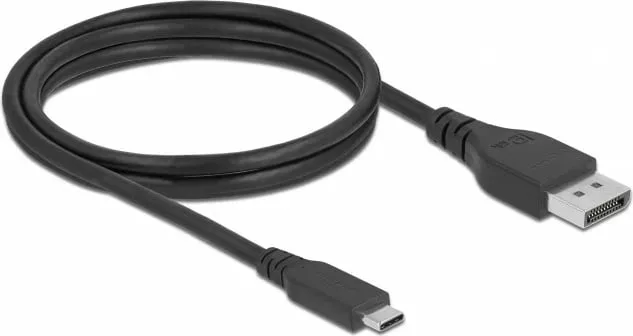 Kabllo USB Type-C në DisplayPort DeLOCK 8K 1.5m e zezë - 1