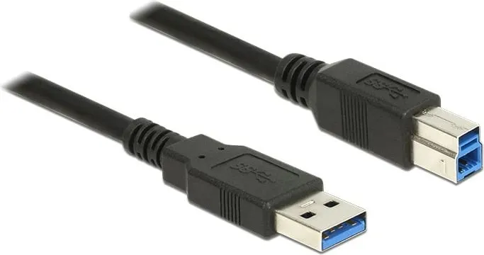 USB kabllo DeLOCK 85068, USB A në USB B, 2m, USB 3.2 Gen 1, e zezë - 1