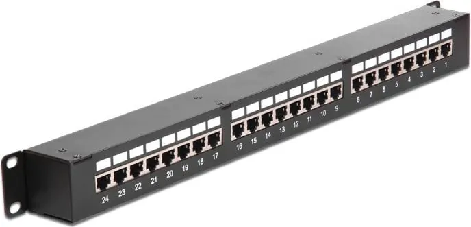 Patch panel DeLOCK 43295, 24 porta, Cat6, 1U, e zezë - 3