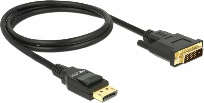 Kabëll DisplayPort në DVI-D DeLOCK 85312, 1m, i zi - 1