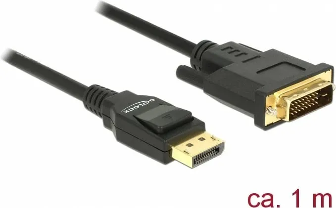 Kabëll DisplayPort në DVI-D DeLOCK 85312, 1m, i zi - 2
