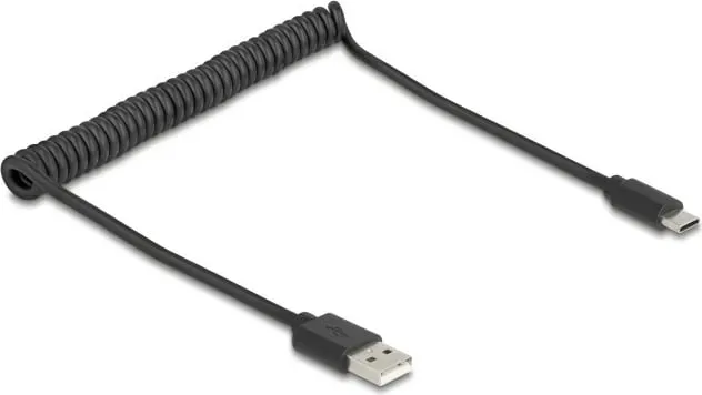 USB kabllo DeLOCK 90368, USB A në USB C, 0.75m, USB 2.0, e zezë - 1