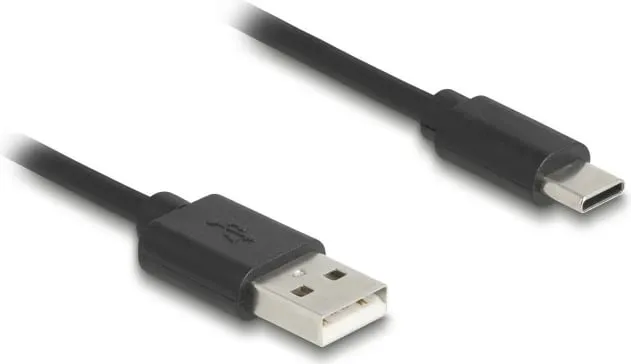 USB kabllo DeLOCK 90368, USB A në USB C, 0.75m, USB 2.0, e zezë - 2