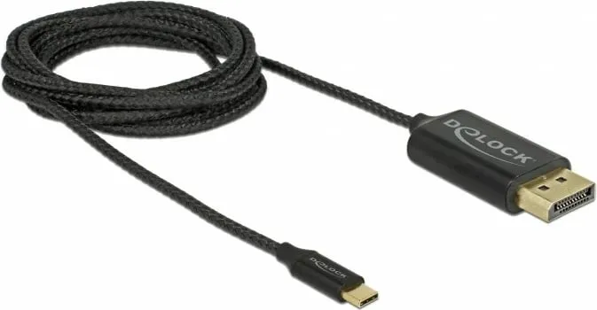 Kabëll USB Type-C në DisplayPort DeLOCK 83710, 2m, i zi - 1