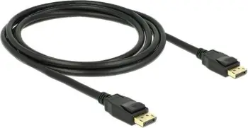 Kabllo DisplayPort DeLOCK 2m, 1.2a, 3840x2160, e zezë