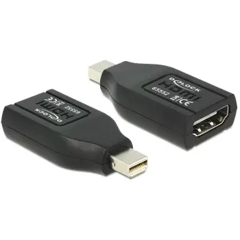Adapter DeLOCK 65552 mini DisplayPort në HDMI, e zezë