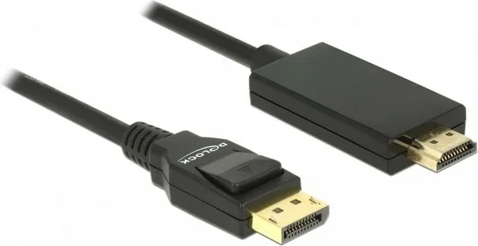 Kabëll DisplayPort në HDMI DeLOCK 85318, 3m, i zi - 2