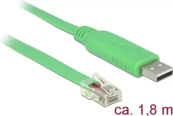 Kabllo DeLOCK USB A në serial, 1.8m, e gjelbër