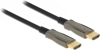 Kabllo HDMI optik aktiv DeLOCK 25m, 8K, 48 Gbit/s, e zezë/argjendtë