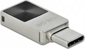USB stick DeLOCK 128GB USB-C, metal, silver