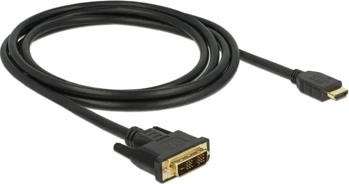 Kabllo HDMI në DVI-D DeLOCK 85584, 2m, gold plated - 1