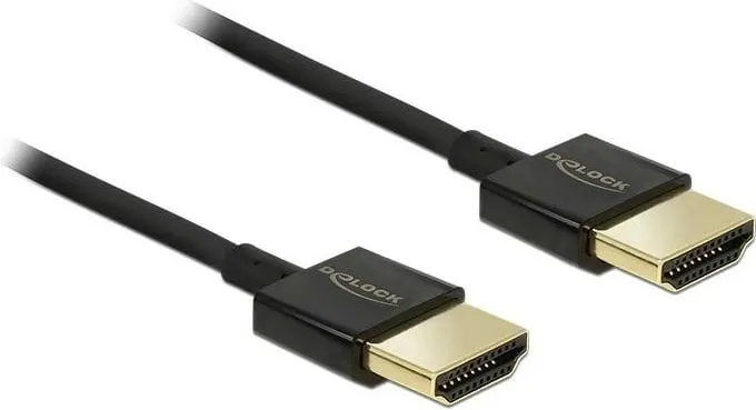 Kabëll HDMI DeLOCK 2m, 4K, 3D, i zi - 1