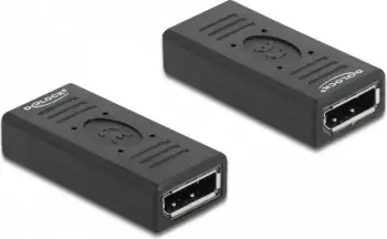 Adapter DisplayPort DeLOCK 1.2, femër-femër, i zi