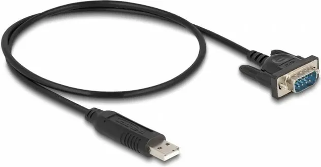 Kabllo adapter USB në RS-232 DeLOCK 0.5m, e zezë - 2