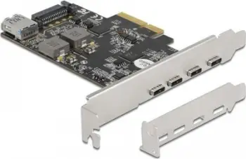 Kartë kontrolluese USB DeLOCK 90059, PCI Express x4, 4x USB Type C 1x USB Type A, low profile