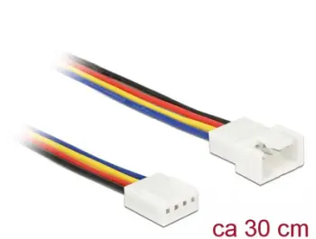 Kabllo DeLock 4pin - 4pin (85361), 0.3m, shumëngjyrëshe