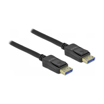 Kabllo DisplayPort DeLOCK 10K 60 Hz 54 Gbps 2 m, e zezë