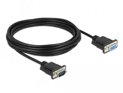 Kabllo seriale Delock RS-232 D-Sub9, mashkull–femër, 5 m, e zezë - 2