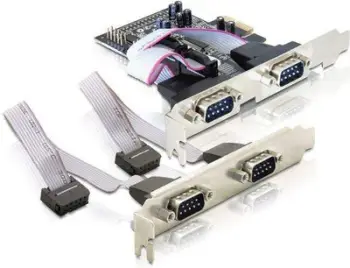 Kontrollues Delock PCIe x1 - 4x RS-232 DB9 (89178)