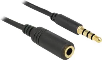 Kabllo DeLock, 3.5 mm jack, 2 m, e zezë