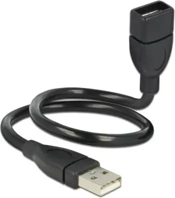 Kabllo USB Delock USB-A - USB-A (83498), 0.35 m, e zezë