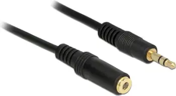 Kabllo Delock Jack 3.5mm - Jack 3.5mm, 2 m, e zezë (83766)