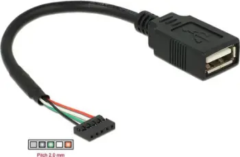 Kabllo zgjatëse USB Delock 84831, USB A në USB A, 0.15 m, e zezë