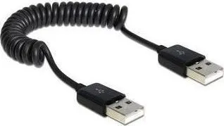 Kabllo Delock USB-A - USB-A, 0.6m, e zezë - 1