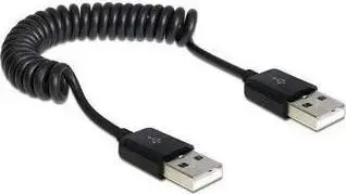 Kabllo Delock USB-A - USB-A, 0.6m, e zezë