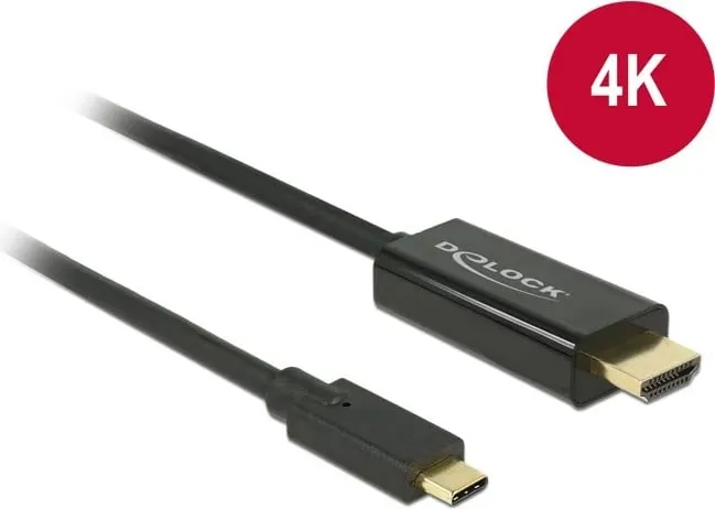 Kabllo DeLOCK 85258, 1 m, USB Type-C, HDMI, Gold - 1