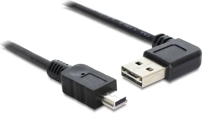 Kabllo USB 2.0 DeLOCK 85175, 0.5m, USB A në Mini-USB B, i zi - 1