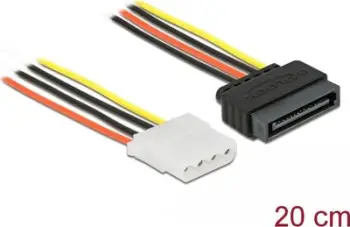 Kabllo energjie Delock Molex - SATA, 0.2 m (60136)
