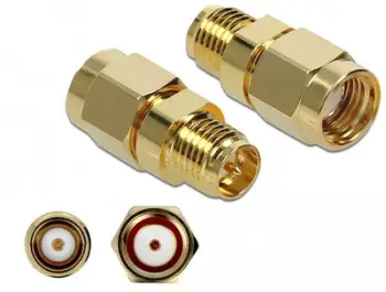Adapter antene DeLOCK 89977, RP-SMA F në RP-SMA M, kontakt i artë